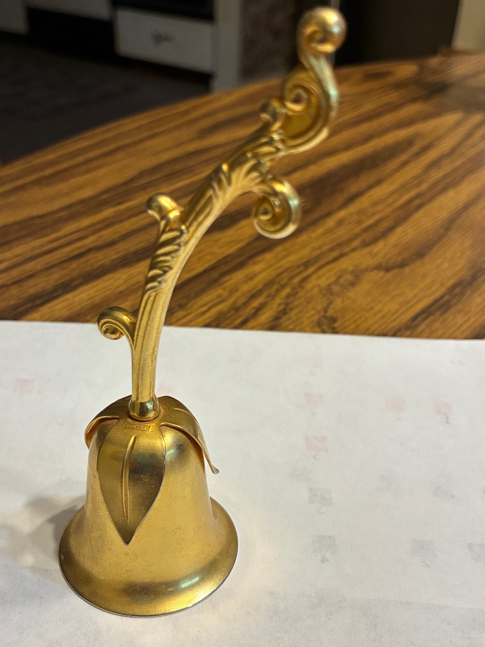 Brass Ornate Bell - Gold Decorative Home Accent